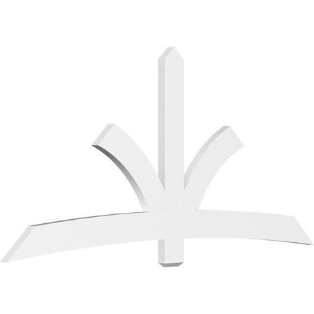 Ekena Millwork Davenport Architectural Grade PVC Gable Bracket, 96"W x 44"H x 2"D x 6"F, 11/12 Pitch GBP096X44X0206DAV00